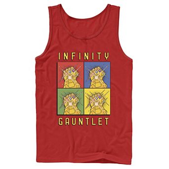 Men's Marvel Avengers Infinity Gauntlet Pop Art Box Up Tank Top
