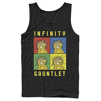 Men's Marvel Avengers Infinity Gauntlet Pop Art Box Up Tank Top