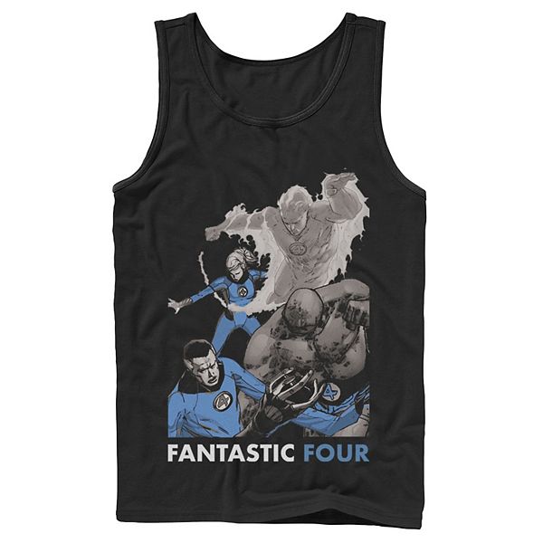 Men's Marvel Fantastic Four Group Shot Fight Mode Poster Tank Top