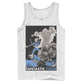 Men's Marvel Fantastic Four Group Shot Fight Mode Poster Tank Top