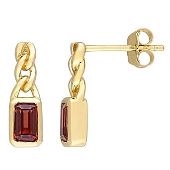 Stella Grace 10k Gold & Garnet Link Earring