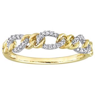 Stella Grace 14k Two-Tone Gold 1/10 Carat T.W. Diamond Link Wedding Ring