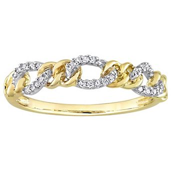 Stella Grace 14k Two-Tone Gold 1/10 Carat T.W. Diamond Link Wedding Ring
