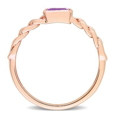 Stella Grace 10k Rose Gold Amethyst Link Ring