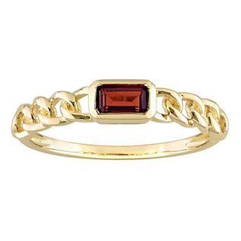 Stella Grace 10k Gold Garnet Link Ring