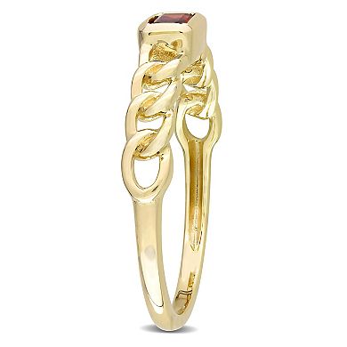 Stella Grace 10k Gold Garnet Link Ring