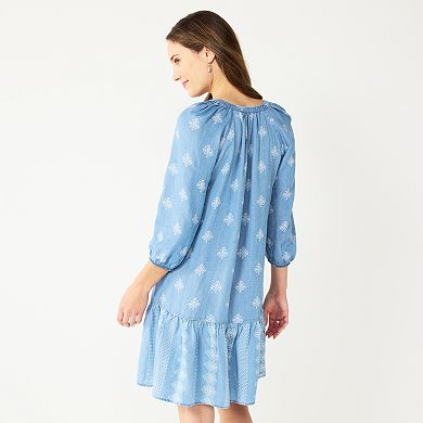 Women's Sonoma Goods For Life® x Lauren Lane Three Quarter Sleeve Peasant Dress