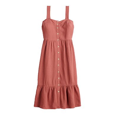 Women's Sonoma Goods For Life® x Lauren Lane Button Front Flounce Dress