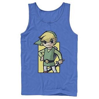 Men's Legend of Zelda Link Waker Face Hand On Hip Tank Top
