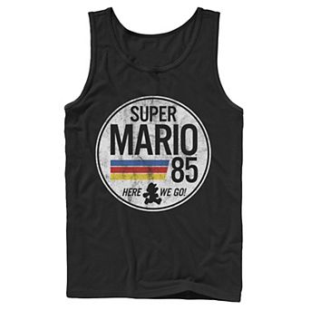 Men's Super Mario Retro Distressed Logo Tank Top