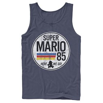 Men's Super Mario Retro Distressed Logo Tank Top