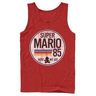 Men's Super Mario Retro Distressed Logo Tank Top