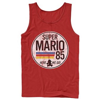Men's Super Mario Retro Distressed Logo Tank Top