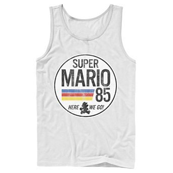 Men's Super Mario Retro Distressed Logo Tank Top