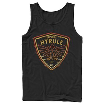 Men's The Legend Of Zelda Explore Camp Hyrule Crest Tank Top