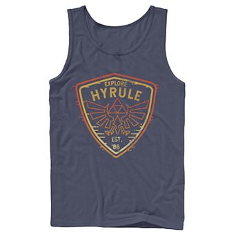 Men's The Legend Of Zelda Explore Camp Hyrule Crest Tank Top