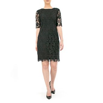 Women's Nina Leonard Floral Lace Sheath Cocktail Dress