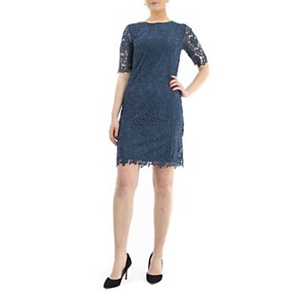 Women's Nina Leonard Floral Lace Sheath Cocktail Dress