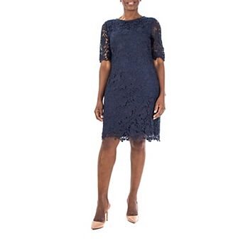 Women's Nina Leonard Floral Lace Sheath Cocktail Dress