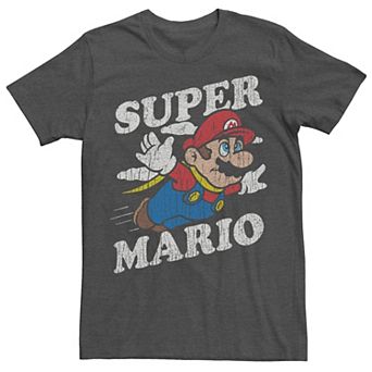 Men's Super Mario Retro Distressed lying Portrait Tee