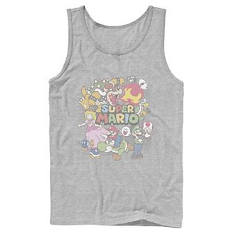 Men's Super Mario Character Spriral Tank Top