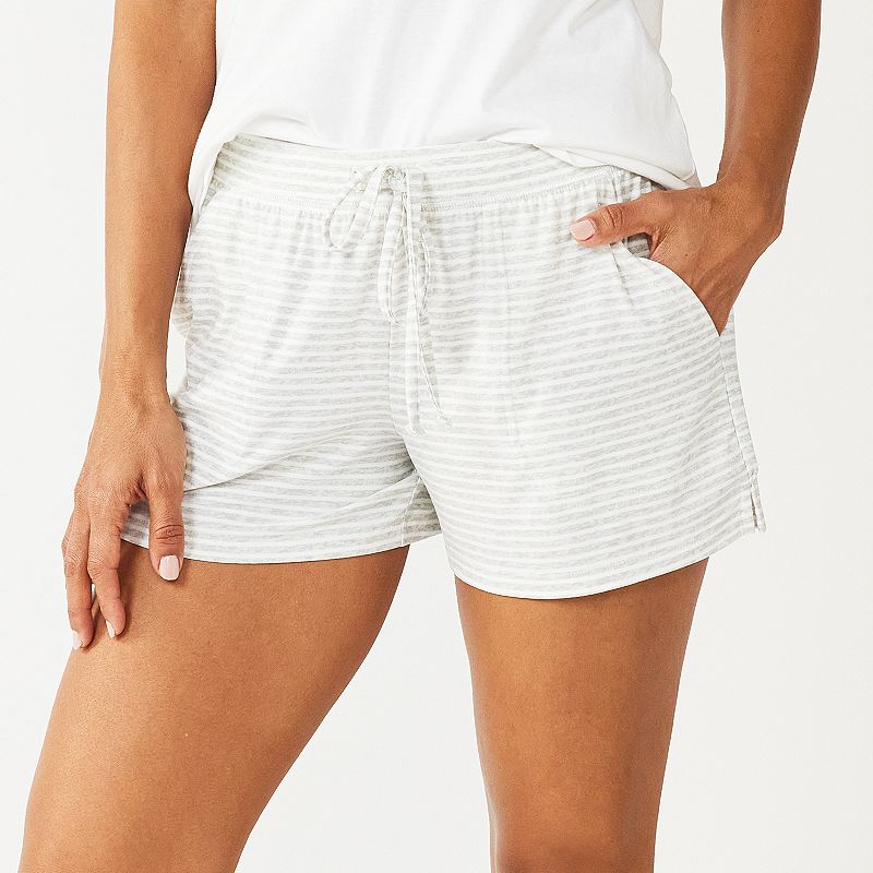 Womens Sonoma Goods For Life Pajama Shorts, Size: Large, Grey