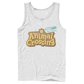 Men's Animal Crossing: New Horizons Welcome Wooden Sign Logo Tank Top