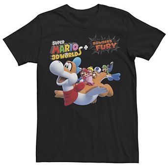 Men's Super Mario 3D World Bowser's Fury Group Shot Fly Through Tee
