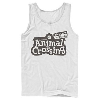Men's Animal Crossing: New Horizons Bold Black Welcome Logo Tank Top