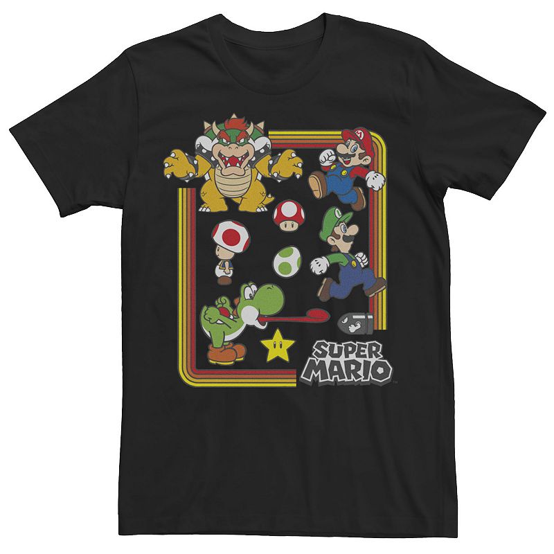 Men's Nintendo Super Mario Character Collage Graphic Tee, 