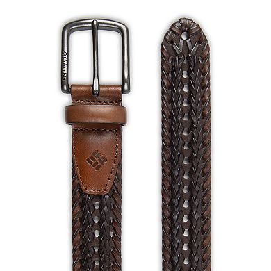 Big & Tall Columbia Fully Adjustable Braided Casual Leather Belt