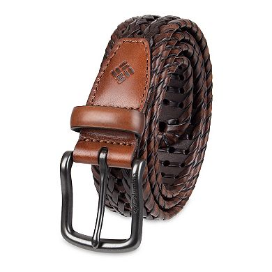 Big & Tall Columbia Fully Adjustable Braided Casual Leather Belt