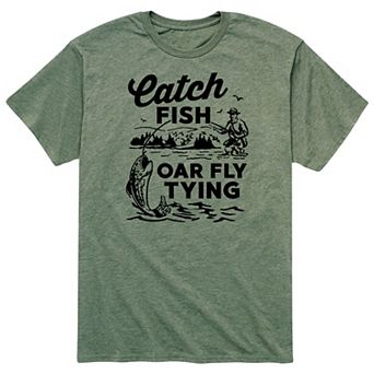 Men's Catch Fish Oar Fly Trying Tee