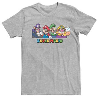 Men's Super Mario Bros. Character Collage Portrait Graphic Tee