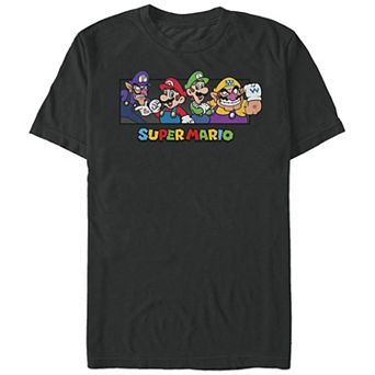 Men's Super Mario Bros. Character Collage Portrait Graphic Tee