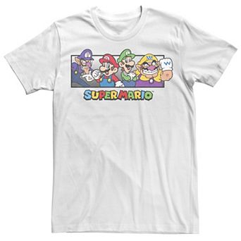 Men's Super Mario Bros. Character Collage Portrait Graphic Tee