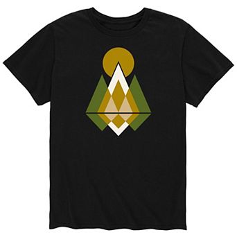 Men's Geometric Trees And Sun Tee
