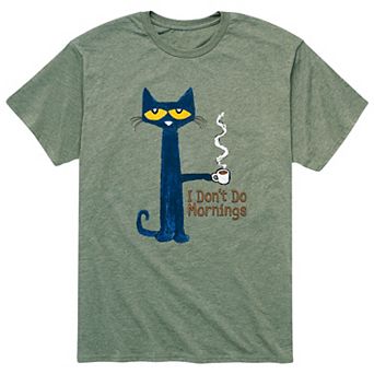 Men's Pete The Cat Dont Do Mornings Tee