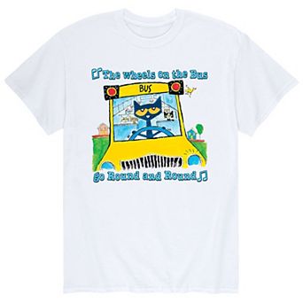 Men's Pete The Cat Wheels On Bus Tee