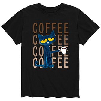 Men's Pete The Cat Coffee Repeated Tee