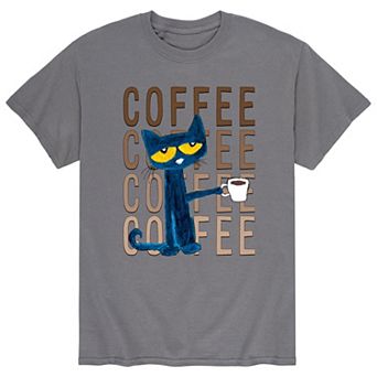 Men's Pete The Cat Coffee Repeated Tee