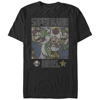 Men's Super Mario Retro Blinds Boxed Up Group Shot Graphic Tee