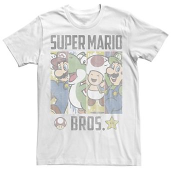 Men's Super Mario Retro Blinds Boxed Up Group Shot Graphic Tee