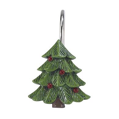 Spode Christmas Tree Tartan Shower Hooks