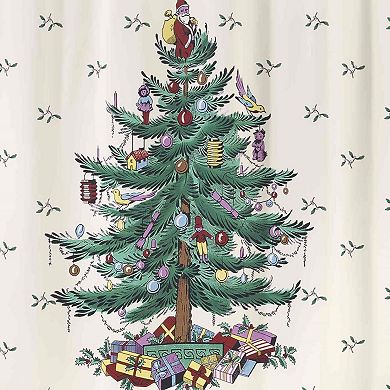 Spode Christmas Tree Tartan Shower Curtain