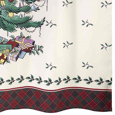 Spode Christmas Tree Tartan Shower Curtain