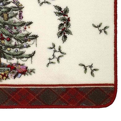 Spode Christmas Tree Tartan Rug
