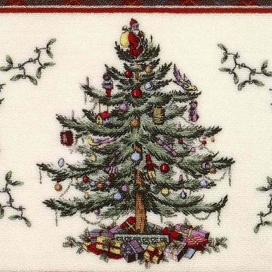 Spode Christmas Tree Tartan Rug