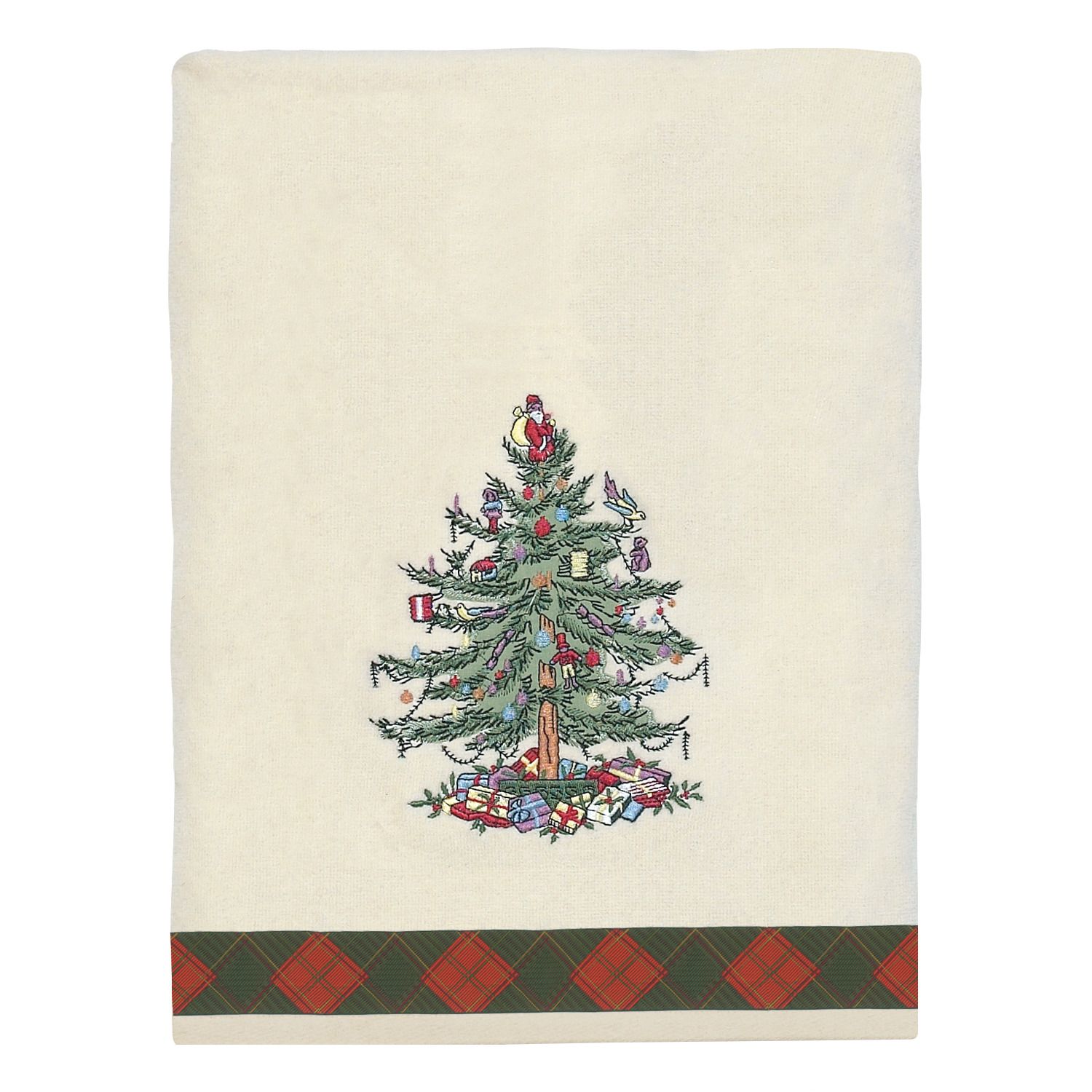 Spode Christmas Tree Tartan Pot Holder & Oven Mitt Set