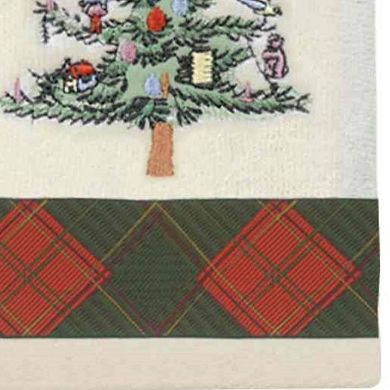 Spode Christmas Tree Tartan 2-pack Fingertip Towel Set